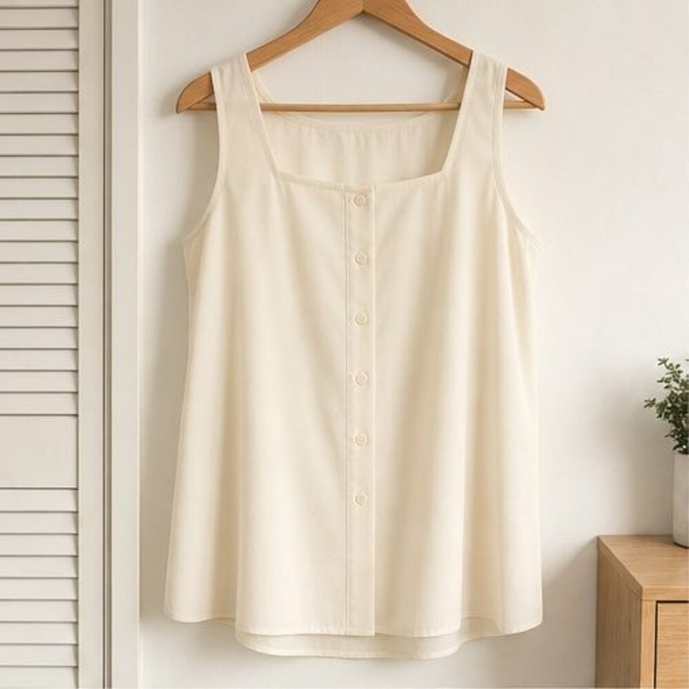 Cream Peplum Top